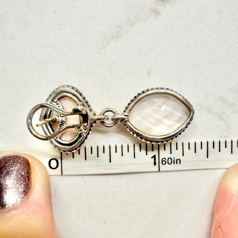 LAGOS Silver Earrings with Pink Mother of Pearl - Picture 5 of 5